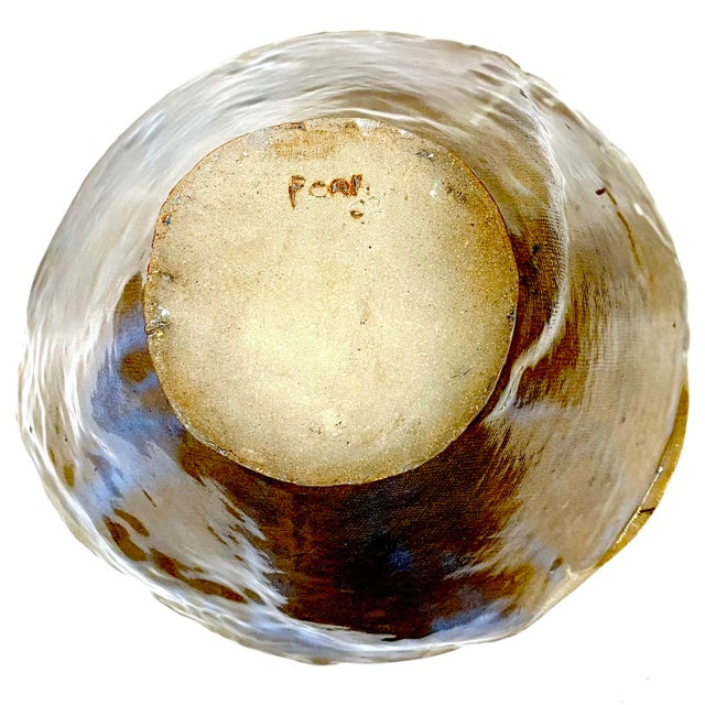 Monumental Brutalist Slab Studio Pottery Bowl With Abstract Decoration For Sale - Image 10 of 11