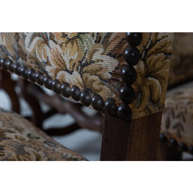 Beech Os De Mouton Tapestry Chairs, Set of 6 For Sale - Image 9 of 15