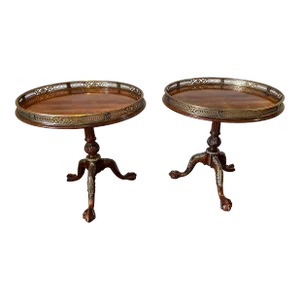 John-Richard Mahogany Tea Tables - Set of 2