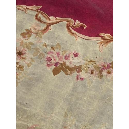 Textile Antqie Aubusson Tapestry Sofa Cover, 1890s For Sale - Image 7 of 18