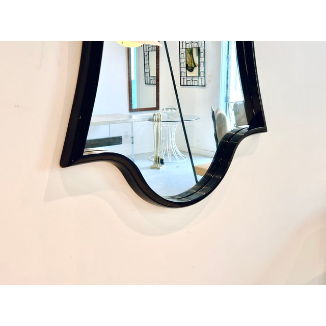 Pair of Lacquered Wood Wall Mirrors For Sale In West Palm - Image 6 of 8
