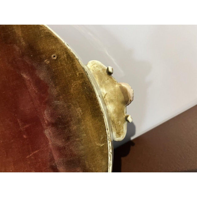 Antique Porcelain Wall or Mantel Mirrors with Cherubs and Birds from Meissen, Germany, Set of 3 For Sale - Image 15 of 18