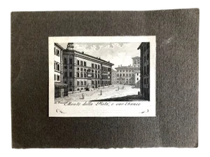 Unknown, View of the Pawnshop and Tour Dé Pledges, Original Etching, 19th Century