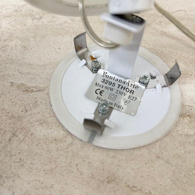 Italian Thor Glass Table Lamp from Fontana Arte, 1980s, in Good conditions. Designed 1980 to 1989 European Plug (up to...