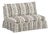 Capra Ruffle Settee in Linny Ikat Brown For Sale