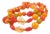 Bakelite and Lucite Long Necklace Sunny Yellow and Orange Colors For Sale