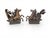 Spectacular pair of mythological bronze sculptures representing two putti riding magnificent seahorses. Rich in movement...