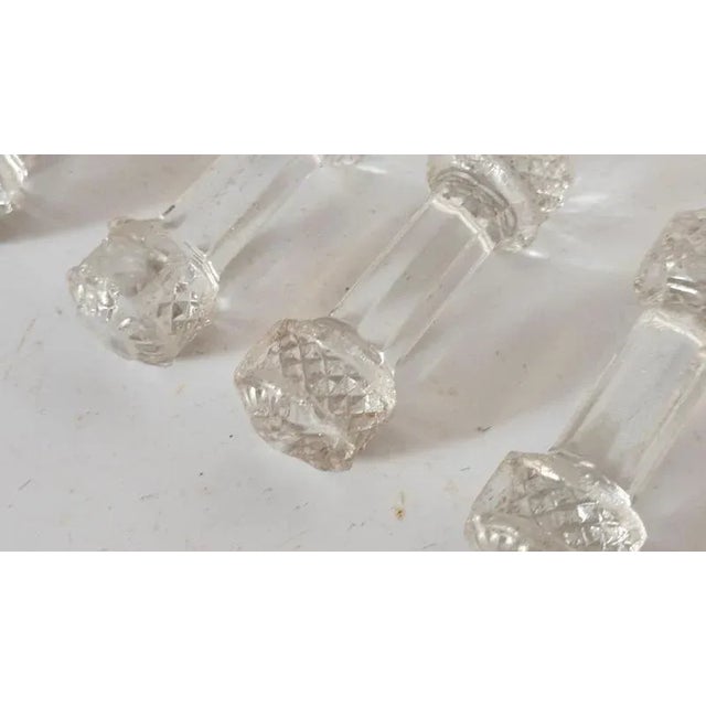 Vintage French Crystal Knife Rests, 1970s, Set of 8 For Sale - Image 13 of 14