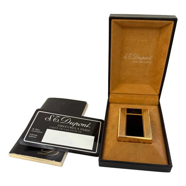 S.T. DuPont Laque De Chine Lighter with Box and Papers For Sale