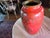 Metal 1940's Ucagco Large Red Hand Painted Japanese Vase For Sale - Image 7 of 10