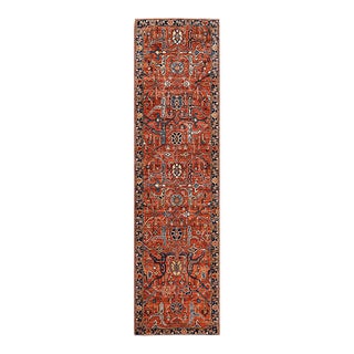 Serapi, One-of-a-Kind Hand-Knotted Runner Rug - Orange, 2' 7" x 9' 8" For Sale