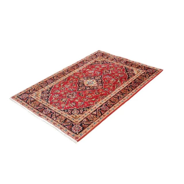 Kashan Rug in Hand-Knotted Wool For Sale - Image 11 of 11