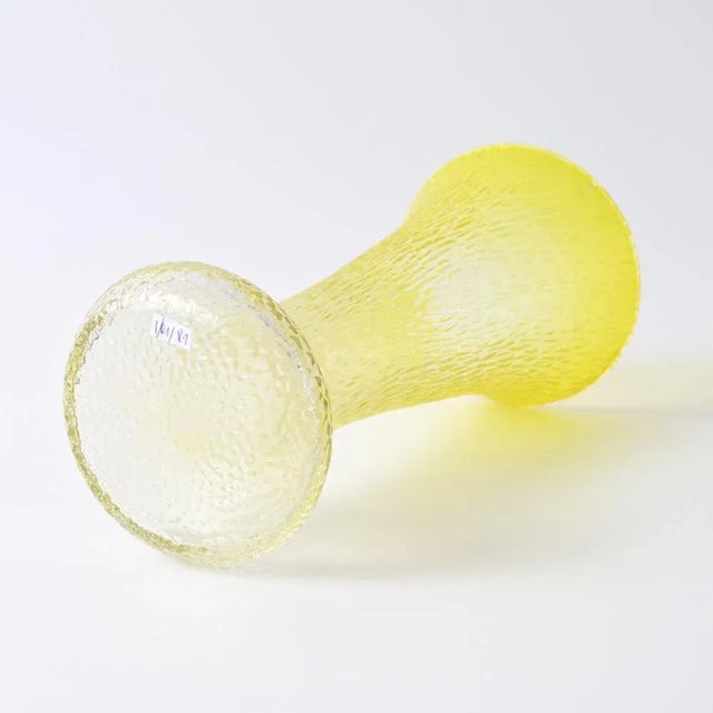 1920s Yellow Martele Glass Vase from Wilhelm Kralk Sohn, 1920s For Sale - Image 5 of 11