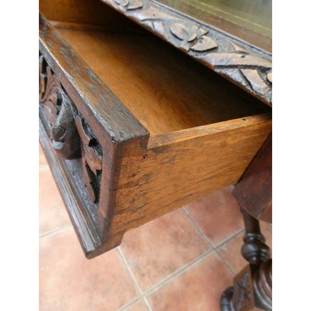 19th Century Antique Large Oak Library Table from Gillows of Lancaster, 1830 For Sale - Image 5 of 18