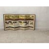 Japanese Inspired Six-Panel Screen with Horses in Stable with Bamboo Backdrop For Sale - Image 15 of 18