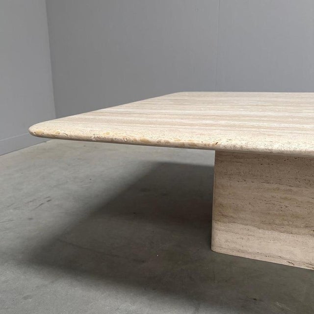 Large Vintage Travertine Coffee Table, 1970s For Sale - Image 11 of 14