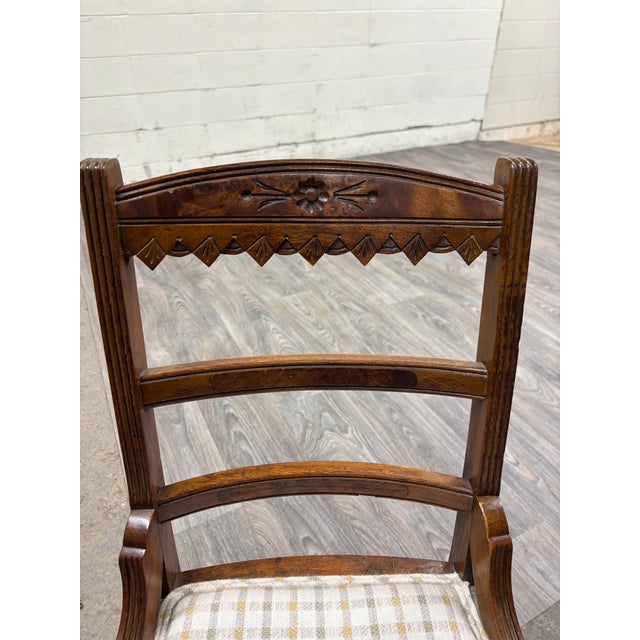 Victorian Antique Victorian Eastlake Ladderback Dining Chairs - Set of 6 For Sale - Image 3 of 17
