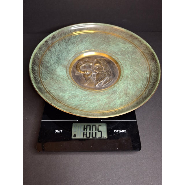 Pair Mid Century Pal Bell Israel Bronze Wall Plates Maurice Ascalon Judaica 9.5" For Sale - Image 13 of 18