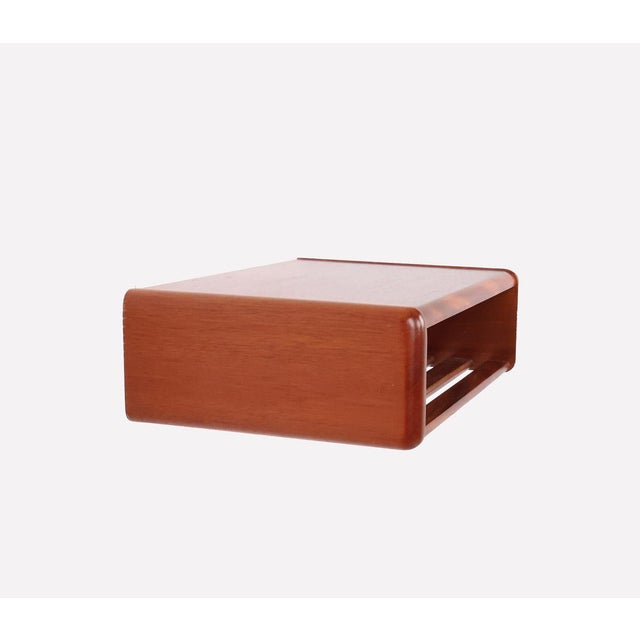 Wood Vintage Floating Wooden Wall Bedside Tables, 1960s, Set of 2 For Sale - Image 7 of 13