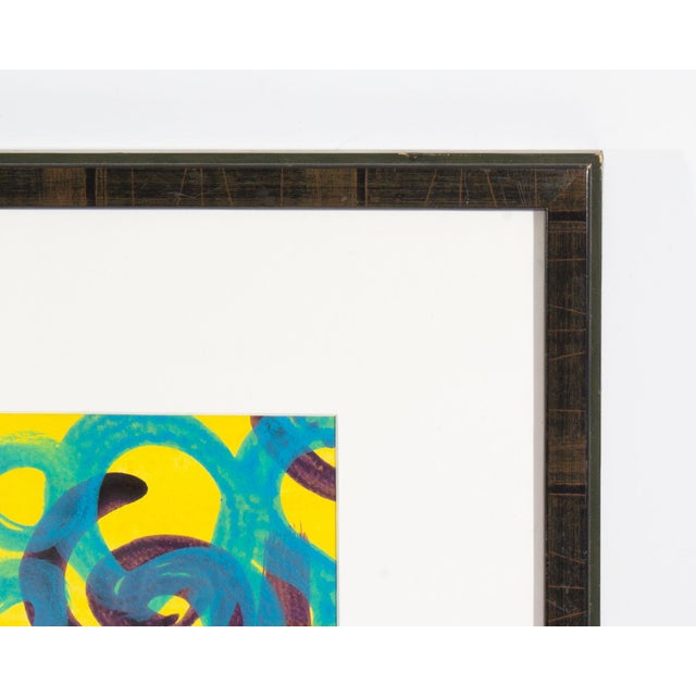 Contemporary 1991 Abstract Acrylic on Paper Painting by Steven Conant For Sale - Image 3 of 7