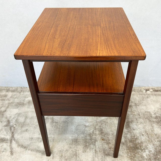 Wood Teak Bedside Cabinet, 1960s For Sale - Image 7 of 9