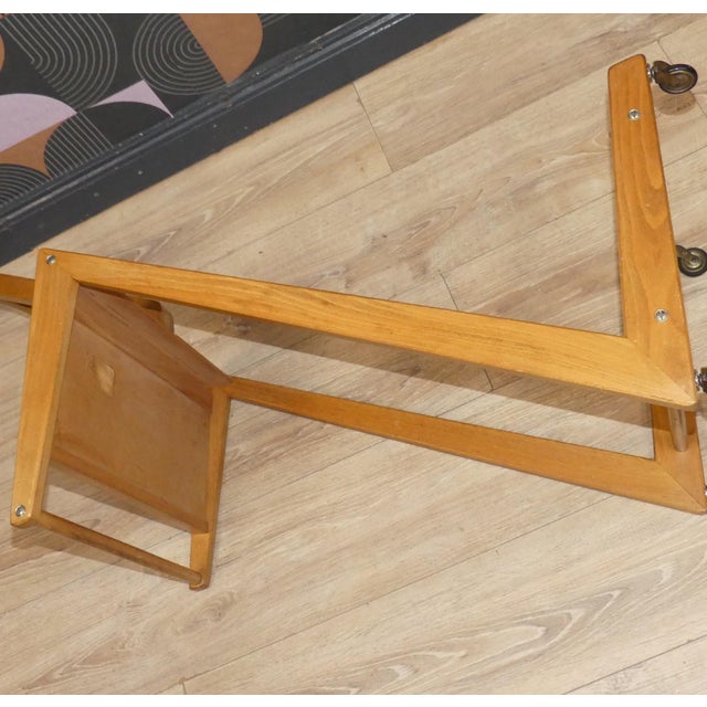 Tan Mid-Century Modern Zig Zag Clothes Rack from Opal Furniture, 1950s For Sale - Image 8 of 9