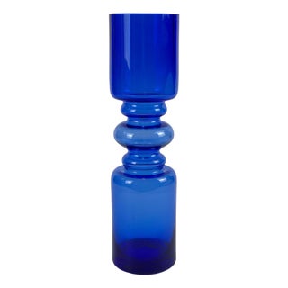 Cobalt Blue Glass Vase by Nanny Still, 1970s For Sale