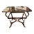 Vintage Table-Rare & Beautiful Equestrian Iron & Glass Side Table Adnet / Hermès Style Bridle Base For Sale