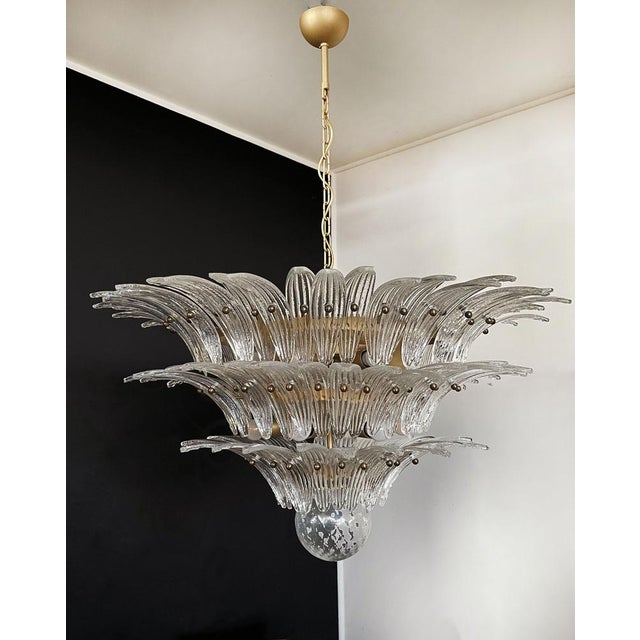 Palmette Ceiling Light in Trasparent Glasses For Sale - Image 11 of 18