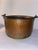 French Country Antique Lecellier Copper & Brass Cauldron + Vintage Wrought Iron Handle For Sale - Image 3 of 10