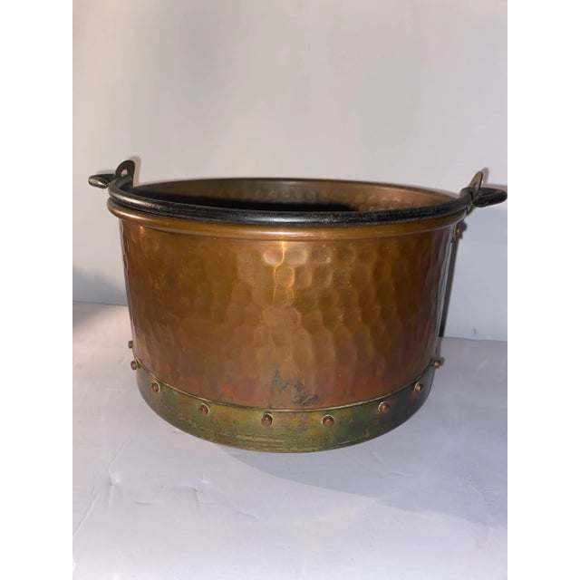 French Country French Lecellier Copper Cauldron Antique Cookware For Sale - Image 3 of 10