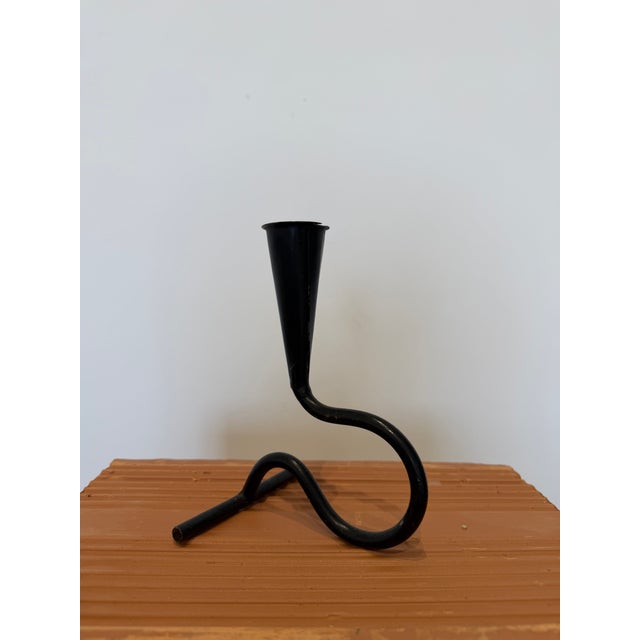 Mid-Century Wrought Iron Candle Stick Holder, 1960s For Sale - Image 4 of 13