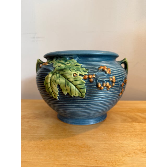 Art Nouveau Roseville Pottery Two Handle Vase For Sale - Image 3 of 7