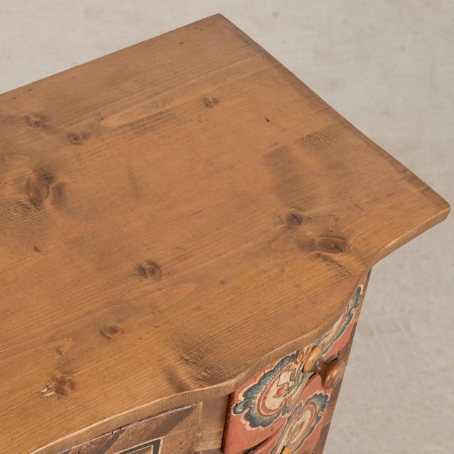 19th Century Austrian Original Hand-Painted Cabinet Chest of Drawers For Sale - Image 6 of 17