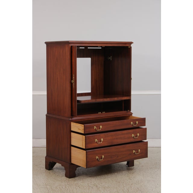 Henkel Harris Henkel Harris Cherry 2 Door Tv Armoire For Sale - Image 4 of 18