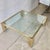 Mid-Century Modern Monumental Vintage Brass & Glass Square Coffee Table, Cityscape Manner, 48 X 48 For Sale - Image 3 of 18