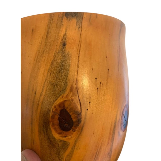 Wood 2004 Norfolk Island Pine Wood Bowl Hawaii Woodturner Signed and Dated For Sale - Image 7 of 8