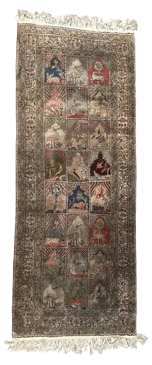 Vintage Silk Turkish Kayseri Rug, 1960s