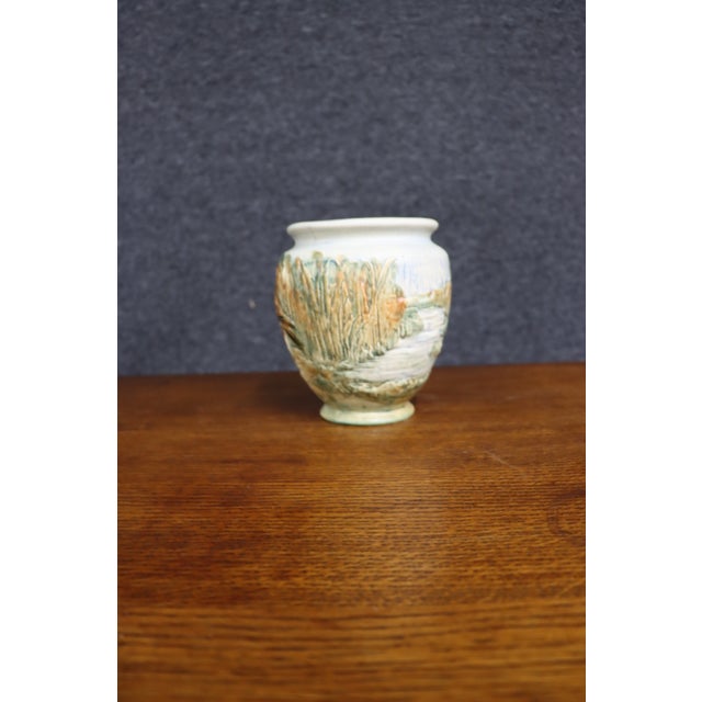 Weller Glendale Bird Motif Art Pottery Vase For Sale - Image 10 of 14
