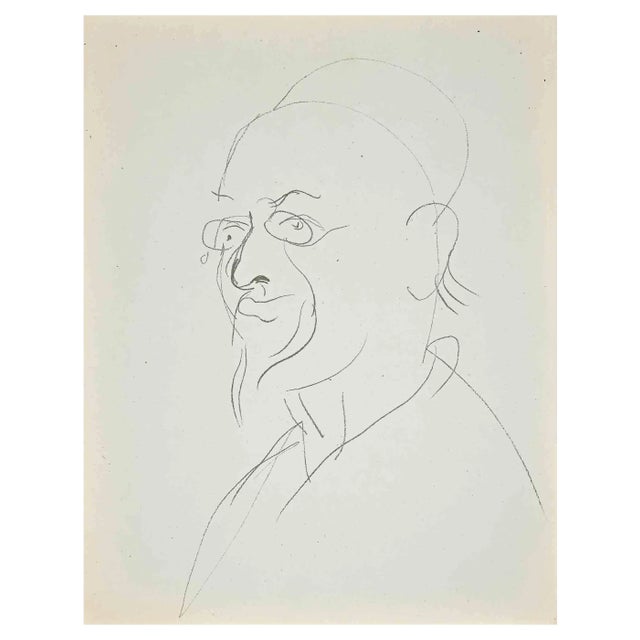 Raoul Dufy, Study for Self-Portrait, Original Lithograph, 1930s For Sale