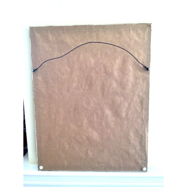 "Pretty Blue Eyes" a portrait of a girl, signed by artist. Pastels on paper framed in a distressed wood frame. Circa...