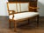 Wood Italian 19th Century Carved Walnut Upholstered Settee with Scrolling Arms For Sale - Image 7 of 9