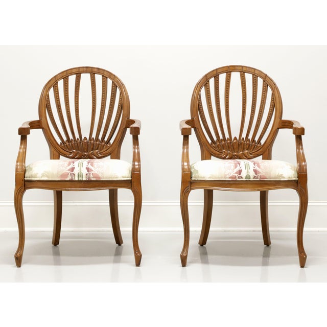 Century French Country Oval Back Dining Armchairs Pair Chairish