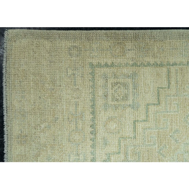 Turkish Oushak Rug 3' x 13'2" #19408 For Sale - Image 4 of 8