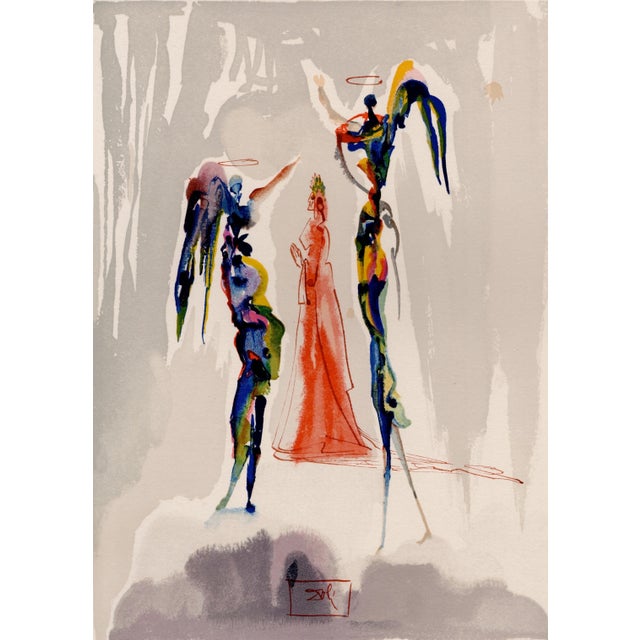 Salvador dali (1904-1989) gli angeli dell'empireo (the angels of the empyrean) plate 31 from "la divina commedia" (the...