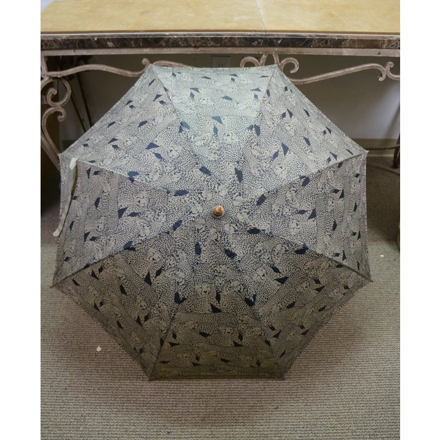 Vintage Shaw World Wildlife Fund Cheetah Nylon Umbrella With Lucite Handle For Sale - Image 13 of 15