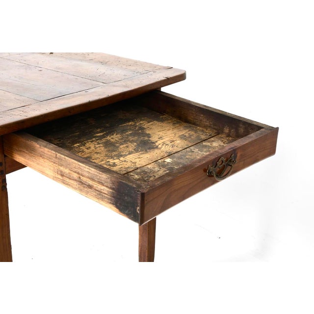 French Provincial Fruitwood Farm Table For Sale - Image 11 of 14