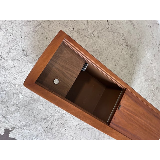 Mid-Century Modern Vintage Walnut Stereo Cabinet Retrofitted With Bluetooth Capacity For Sale - Image 3 of 7