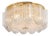 Large Brass Flushmount with Murano Glass Tubes attributed to Doria, Germany, 1960s For Sale