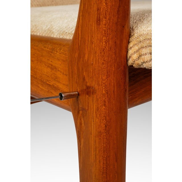 Set of Six (6) Danish Mid-Century Modern High-Back Dining Chairs in Solid Teak Attributed to Schou Andersen, Denmark, C. 1970s For Sale - Image 17 of 18